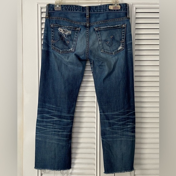AG Adriano Goldschmied Distressed Ankle Cropped Jeans​ Size 26R - Picture 3 of 16